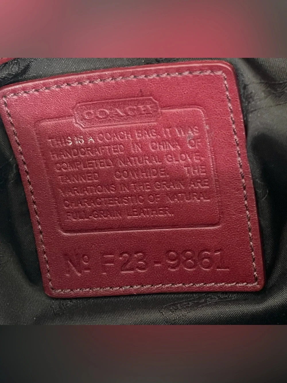 Coach vintage Legacy Red Leather Shoulder Bag